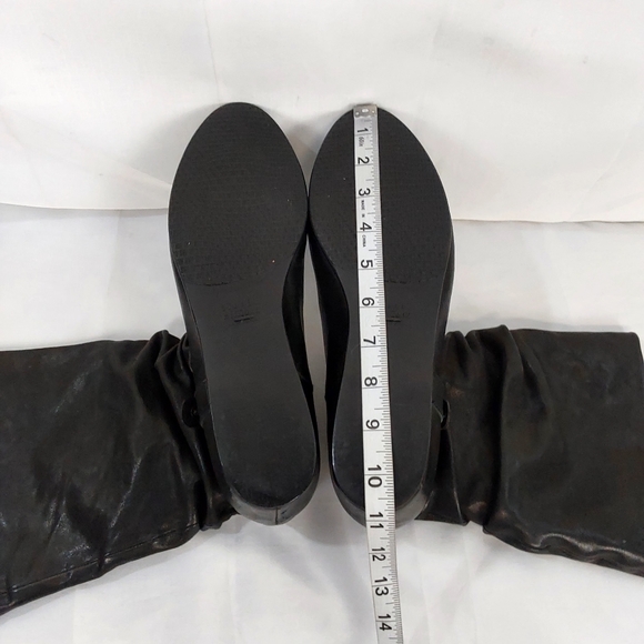 Stuart Weitzman Black Slouchy Runched Mid Calf Boots - Picture 11 of 14